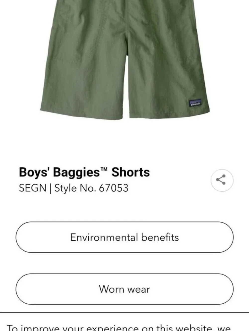 Patagonia Baggies Boys Lined Swim Trunks Shorts XL